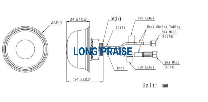 GPS and GSM Combination Antenna LPCG006