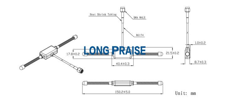 Hore GSM Antenna with RG174 cable