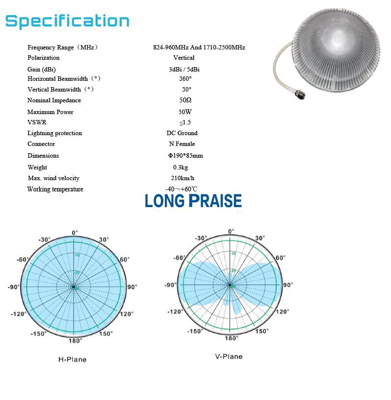 Transparent 3db 800-2500mhz Celling Antenna Transparent 3db 800-2500mhz Celling Antenna