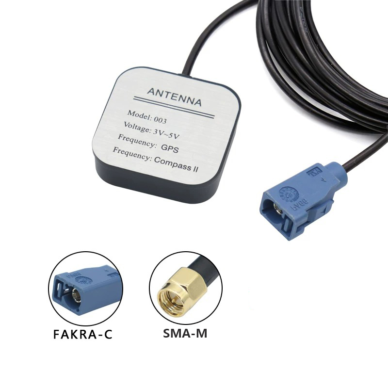 Fakra SMA Active High-Gain External GNSS Antenna | GPS + Beidou + GLONASS Triple-Mode Satellite Positioning Antenna